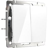 Переключатель без рамки Werkel 2-кл. проходной белый глянцевый картинка